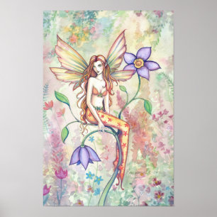 Impressão de Poster de Arte da Flor de Fada de Cor