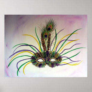 Impressão de Poster de Arte de Máscara de Carnav