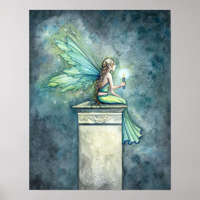 Impressão de Poster de Arte de Vela da Fada Verde (Frente)