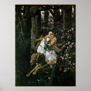 Impressão de Poster de Arte de Wolf Fantasy