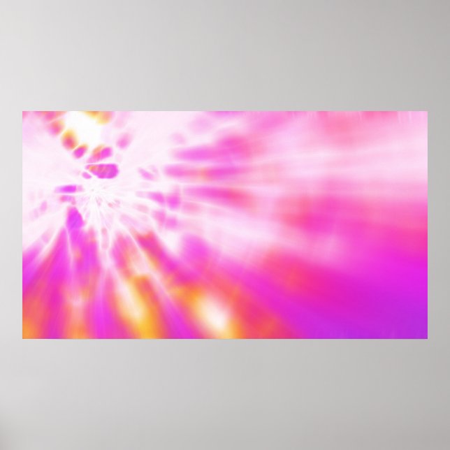 Impressão de Poster de Arte Fractal Absstrata Rosa (Frente)