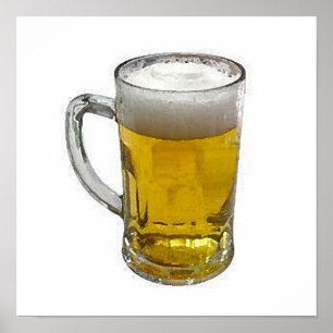 Impressão de Poster de caneca de cerveja - Posters