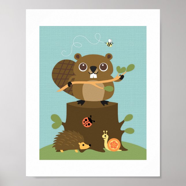 Impressão de Poster de castor (Frente)