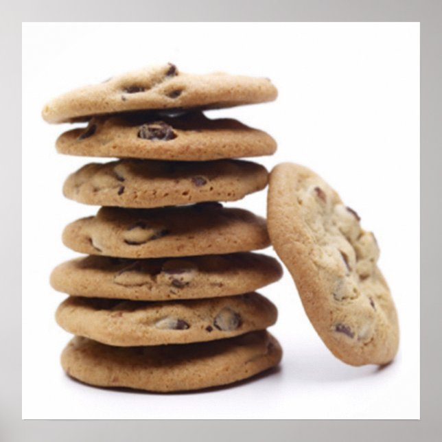 Impressão de Poster de chocolate Chip Cookies (Frente)