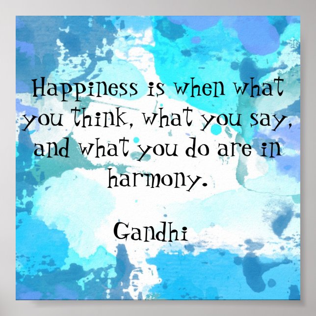 Impressão de Poster de Cotação Inspiracional Motiv (Frente)