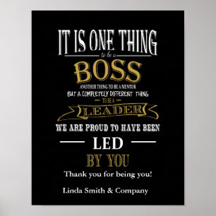 Impressão de Poster de Dia de Chefe Personalizado