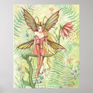 Impressão de Poster de Fada de Flor do Jardim