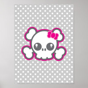 Impressão de Poster de Friso Rosa Kawaii