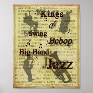 Impressão de Poster de jazz grande Banda do Swing 