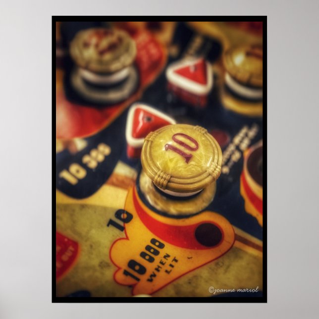 Impressão de Poster de Jogo de Arcade Vintage (Frente)