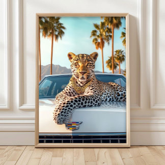 Impressão de Poster de Leopardo de Luxo, Leopardo