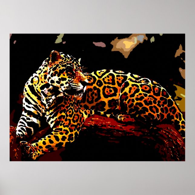 Impressão de Poster de Leopardo - Impressões de Po (Frente)