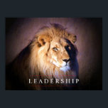 Impressão de Poster de Lion de Liderança Única<br><div class="desc">Lion Digital Trabalho de arte - Lion Head Computer Animal Art - College Pop Art - Wild Big Cats Imagens Computacionais</div>