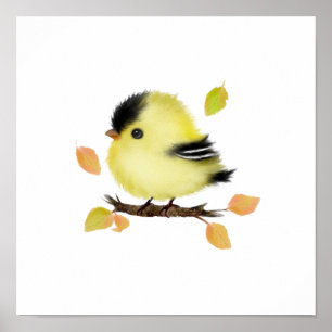 Impressão de Poster de pássaro Goldfinch