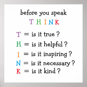 Impressão de Poster de PENSAMENTO Personalizado