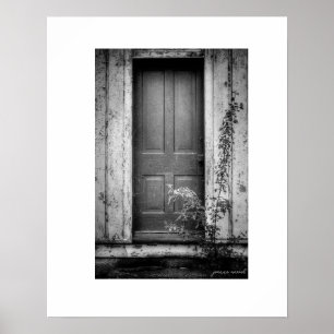 Impressão de Poster de Porta de Edifício Abandonad