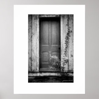 Impressão de Poster de Porta de Edifício Abandonad