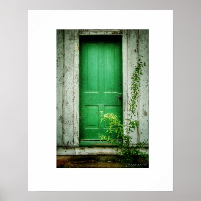 Impressão de Poster de Porta de Edifício Abandonad (Frente)