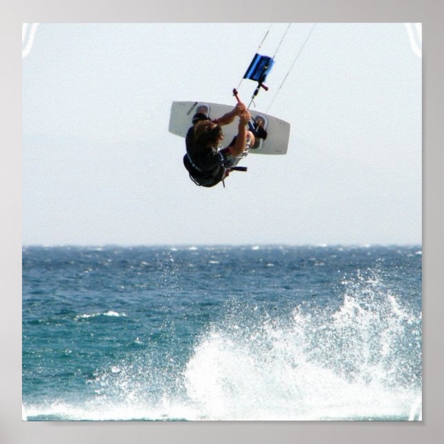Impressão de Poster de Salto de Kiteboard (Frente)