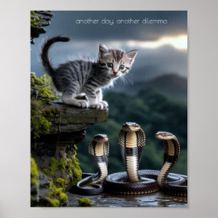 Impressão de Poster de Solitário de Pets de Triste