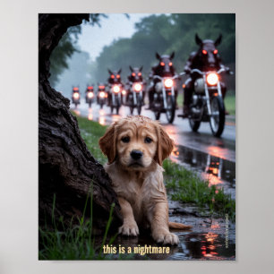 Impressão de Poster de Solitário de Pets de Triste