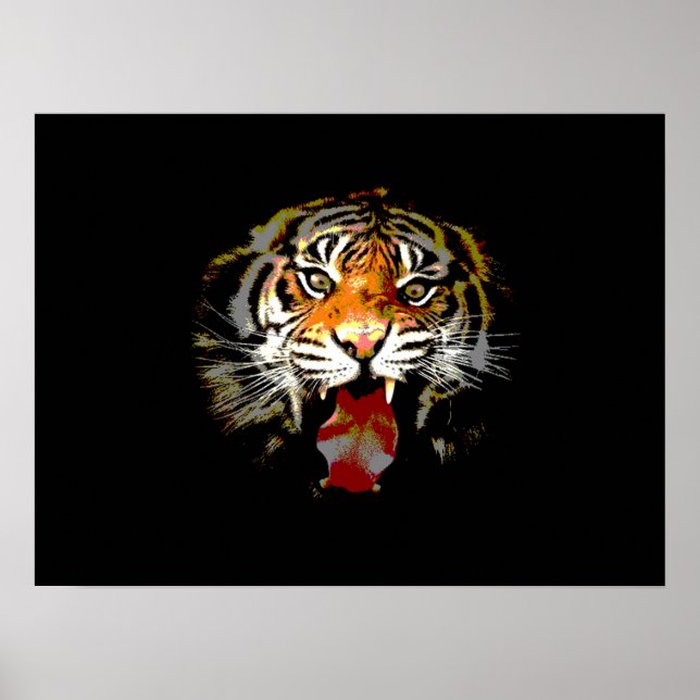 Impressão de Poster de Tigre - Posters de Tigres d (Frente)