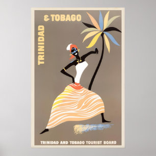 Impressão de Poster de Viagem Antigo de Trinidad e