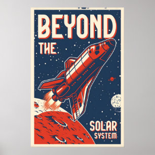 Impressão de Poster de Viagem Espacial Além do Sis