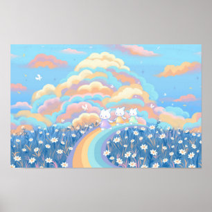 Impressão de poster de Wallpaper Kawaii Cute