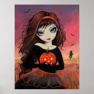 Impressão de Poster do Halloween Fogo de Outono