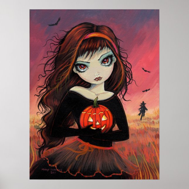 Impressão de Poster do Halloween Fogo de Outono (Frente)