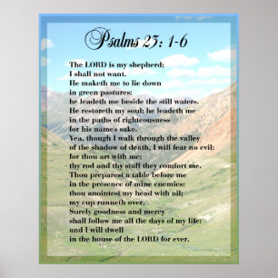 Impressão de POSTER Framable Psalm 23