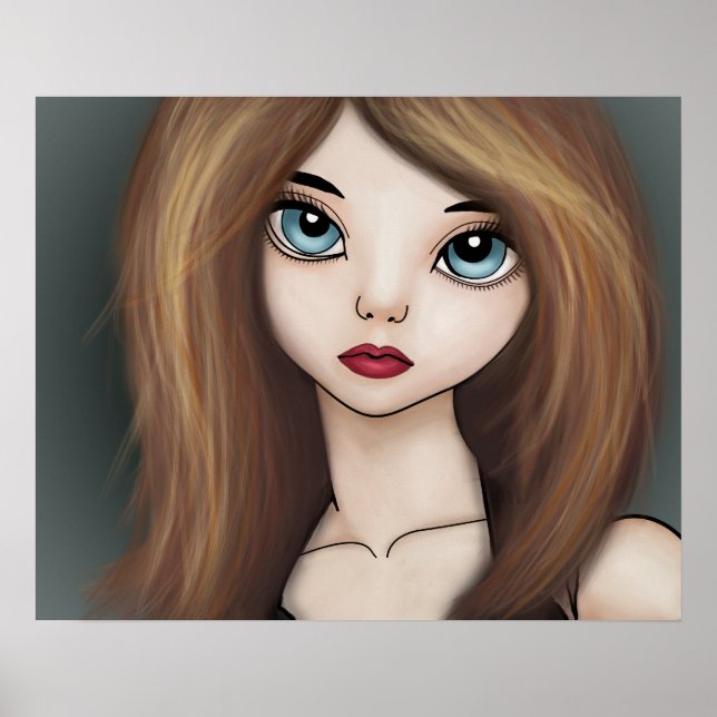 Impressão de Poster japonês de boneca de animação  (Frente)