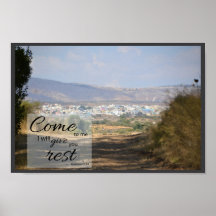 Impressão de Poster Mateus 11:28 | Dá-te Descanso
