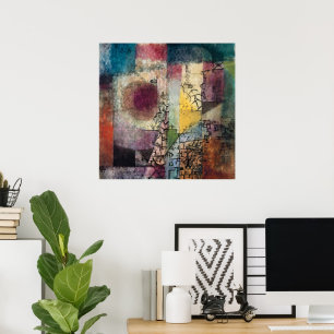 Impressão de Poster Quadrado de Arte Fina Abstrata