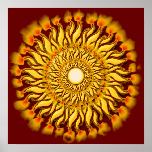 Impressão de Poster solar tribal (Frente)