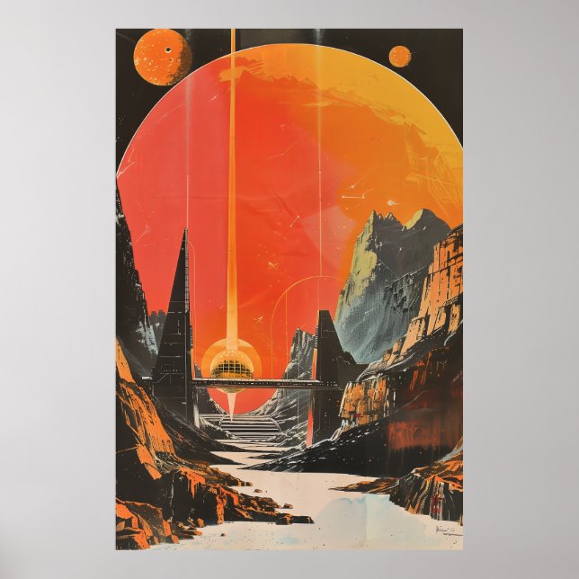 Impressão de Poster turística turística dos anos 6 (Frente)