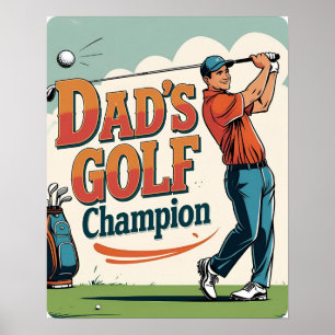 Impressão de Poster vintage campeão de golfe do pa