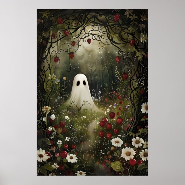 Impressão de Prado de Morango Fantasma, Halloween  (Frente)