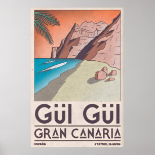 Impressão de Praia de Gran Canaria Arte de Parede 