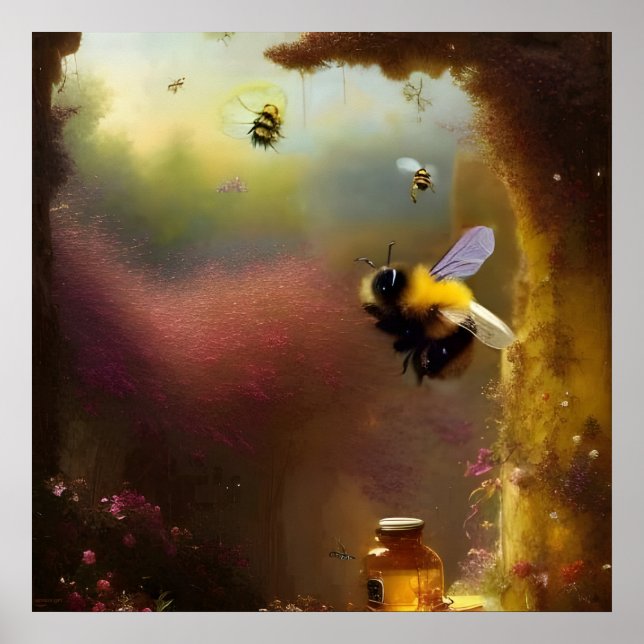 Impressão de Presente da Natureza - AI Fantasy Dig (Frente)