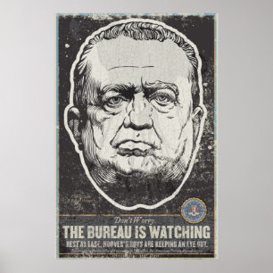 IMPRESSÃO de Propaganda J Edgar Hoover do FBI