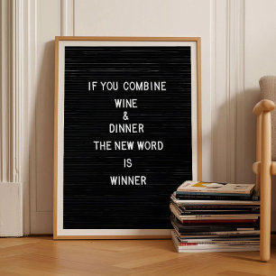 Impressão de Quadro de Letras Impressão de Vinho I