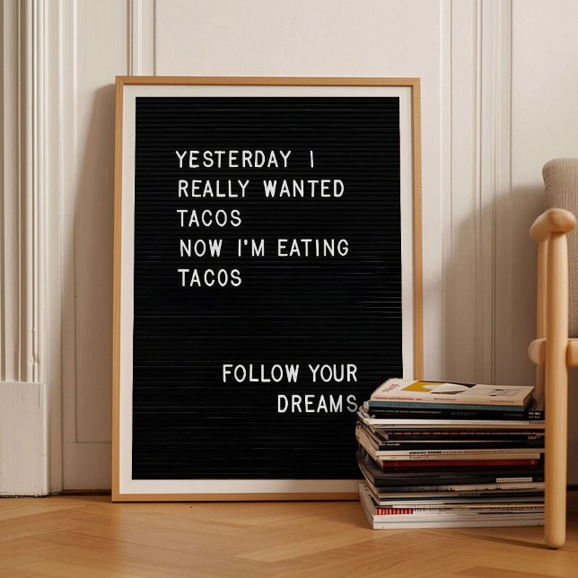 Impressão de Quadro de Letras Taco Impressão Diver (Criador carregado)