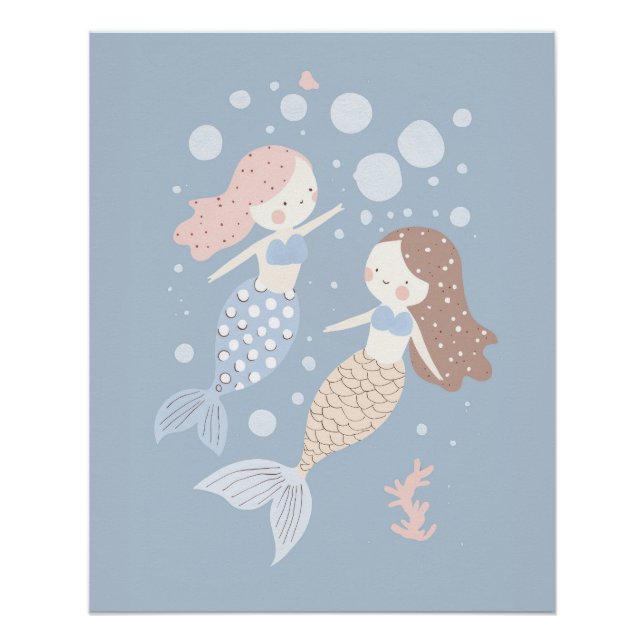 Impressão de Quarto de Sereia para Sala de Brinque (Frente)