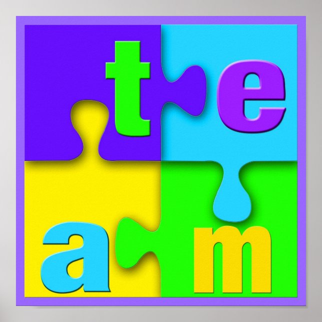 Impressão de Quebra-cabeça de equipe (Frente)