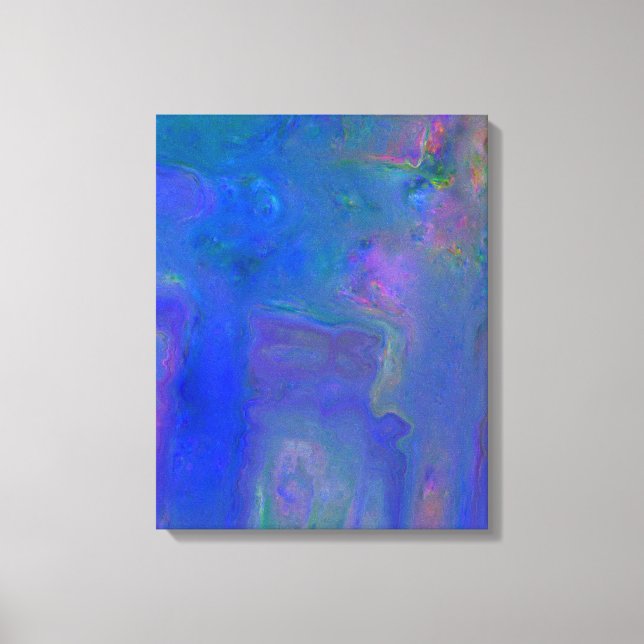 Impressão de quebra de Canvas digital azul (Frente)