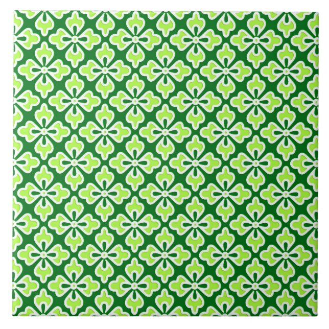 impressão de quimono floral, verde lima e pinho (Frente)