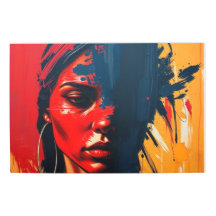 Impressão de Retrato Abstrato Negrito - Moderno Vi