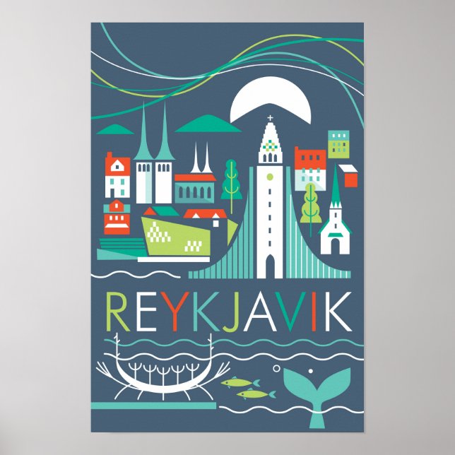 Impressão de Reykjavik (Frente)